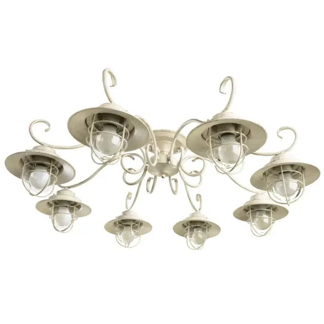 Люстра Arte Lamp A4579PL-8WG LANTERNA — белое золото