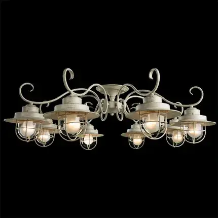 Люстра Arte Lamp A4579PL-8WG LANTERNA — белое золото, ракурс 2