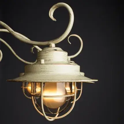 Люстра Arte Lamp A4579PL-8WG LANTERNA — белое золото, ракурс 4