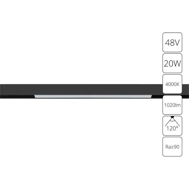 Светильник для магнитного трека Arte Lamp A4663PL-1BK LINEA — черный