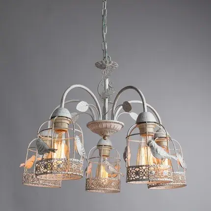 Люстра Arte Lamp A5090LM-5WG CINCIA — белое золото, ракурс 2