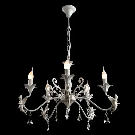 Люстра Arte Lamp A5349LM-5WH ANGELINA — белый, ракурс 2