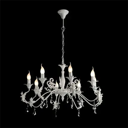 Люстра Arte Lamp A5349LM-8WH ANGELINA — белый, ракурс 2