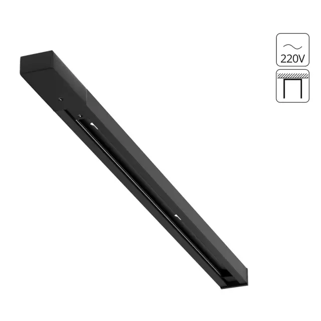 Однофазный шинопровод Arte Lamp A540206 TRACK ACCESSORIES — черный