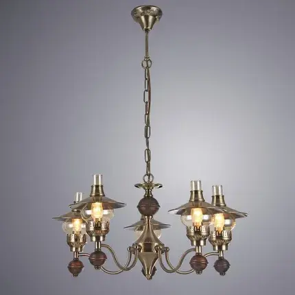 Люстра Arte Lamp A5664LM-5AB TRATTORIA — бронза, ракурс 2