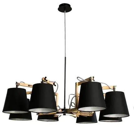 Люстра Arte Lamp A5700LM-8BK PINOCCHIO — белый, ракурс 2