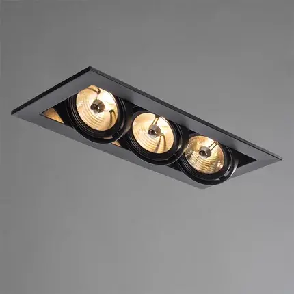 Точечный светильник Arte Lamp A5930PL-3BK CARDANI MEDIO — черный, ракурс 2
