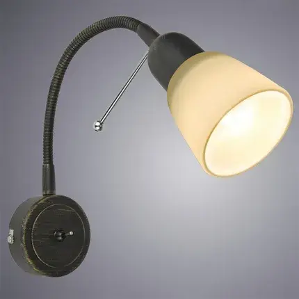 Бра Arte Lamp A7009AP-1BR LETTURA — коричневый, ракурс 2