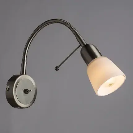 Бра Arte Lamp A7009AP-1SS LETTURA — серебряный, ракурс 2