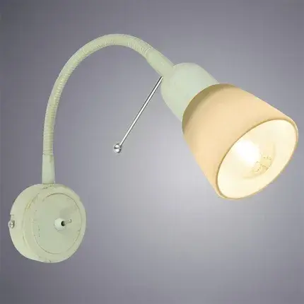 Бра Arte Lamp A7009AP-1WG LETTURA — белое золото, ракурс 2