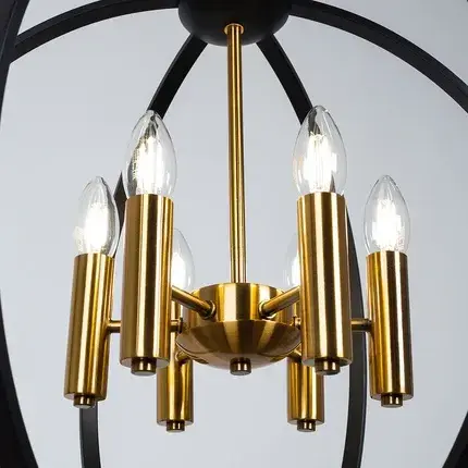Люстра Arte Lamp A7013SP-6BK CASTULA — черный, ракурс 3