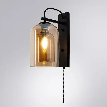 Бра Arte Lamp A7015AP-1BK PAIO — черный, ракурс 2