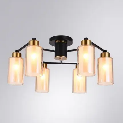 Люстра Arte Lamp A7027PL-6BK LEO — черный, ракурс 2