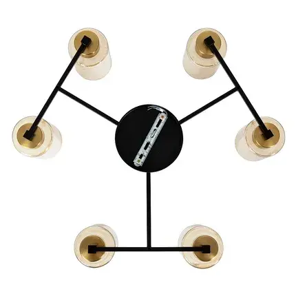 Люстра Arte Lamp A7027PL-6BK LEO — черный, ракурс 6