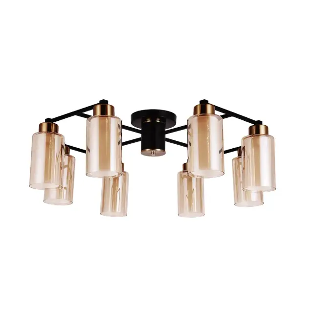 Люстра Arte Lamp A7027PL-8BK LEO — черный