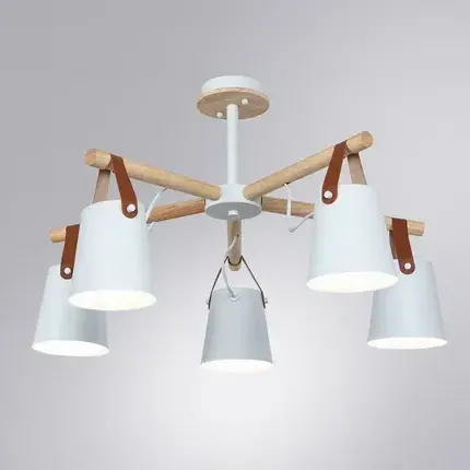 Люстра Arte Lamp A7032PL-5WH THOMAS — белый, ракурс 2