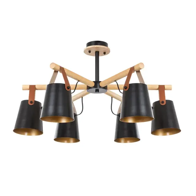 Люстра Arte Lamp A7032PL-6BK THOMAS — черный