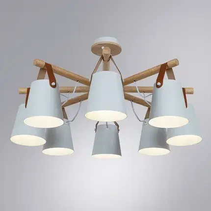 Люстра Arte Lamp A7032PL-8WH THOMAS — белый, ракурс 2