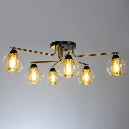 Люстра Arte Lamp A7045PL-6BK MANCHESTER — черный, ракурс 2
