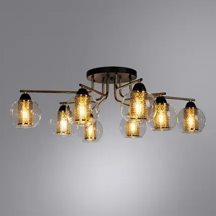 Люстра Arte Lamp A7045PL-8BK MANCHESTER — черный, ракурс 2