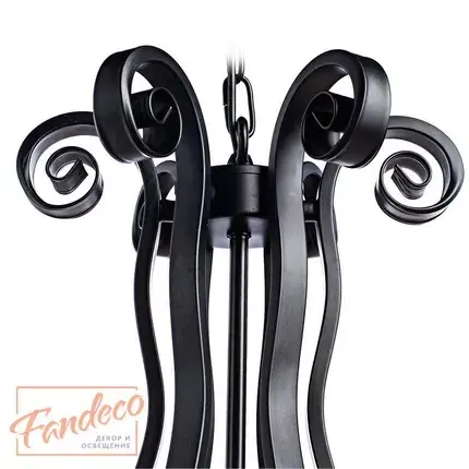Люстра Arte Lamp A7915LM-6BK SCROLL — черный, ракурс 3