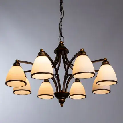 Люстра Arte Lamp A9518LM-8BA BONITO — черный, ракурс 2