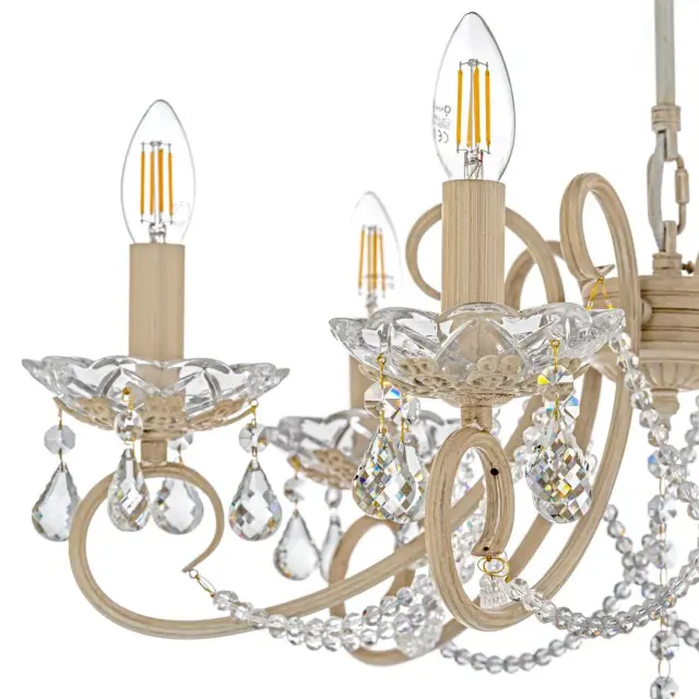 Люстра Arti Lampadari Patricia E 1.1.6.600 CG — белое золото, ракурс 2