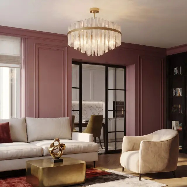 Люстра Bogate's 368/12 HOLLIS — латунь, ракурс 4