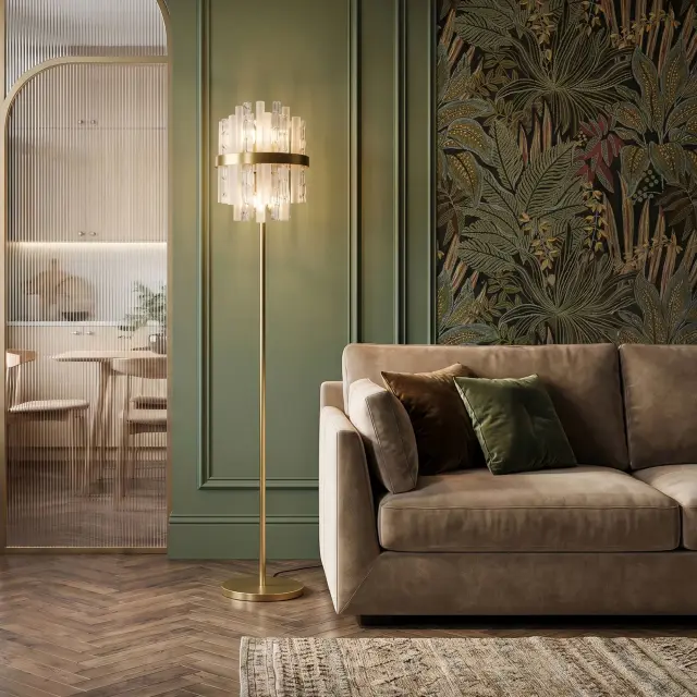 Торшер Bogate's 01111/4 HOLLIS — латунь, ракурс 3
