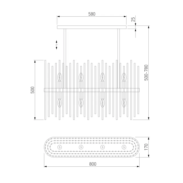 Светильник Bogate's 486/8 ALLURE — латунь, ракурс 6