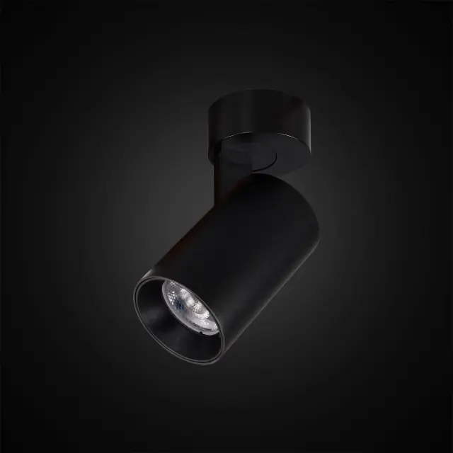 Точечный светильник Citilux CL01B071N ТУБУС — черный, ракурс 3