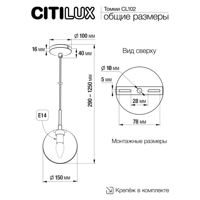 Светильник Citilux CL102013 ТОММИ — бронза, ракурс 5