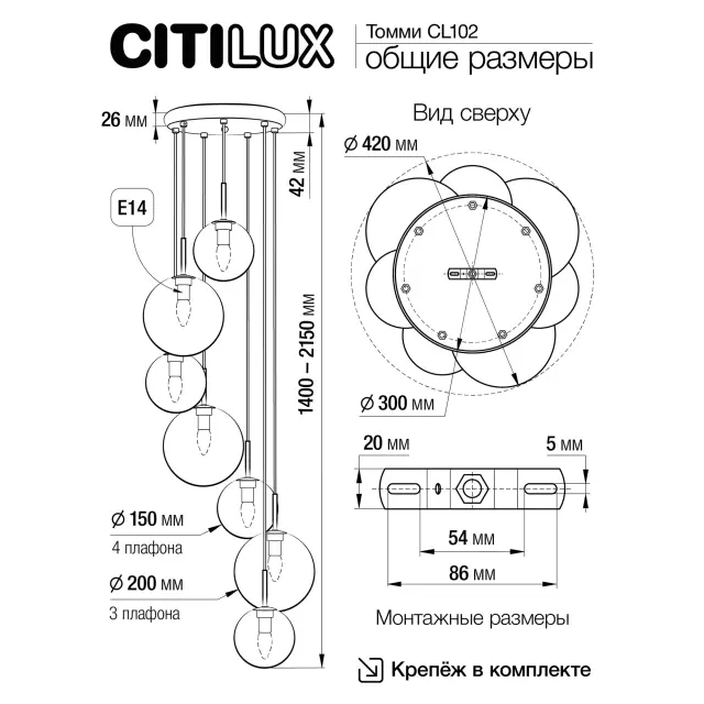 Светильник Citilux CL102073 ТОММИ — бронза, ракурс 11