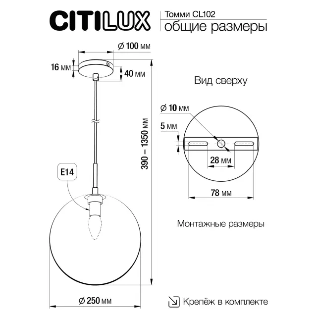 Светильник Citilux CL102633 ТОММИ — бронза, ракурс 12