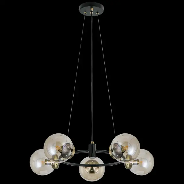 Люстра Citilux CL105155 ПЛАНЕТА — черный, ракурс 3