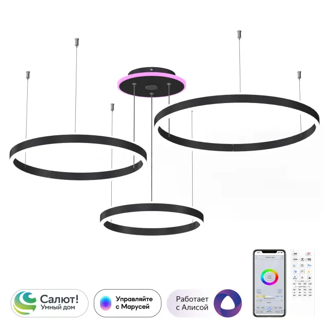 Светильник Citilux CL719A701 ДУЭТ СМАРТ — черный
