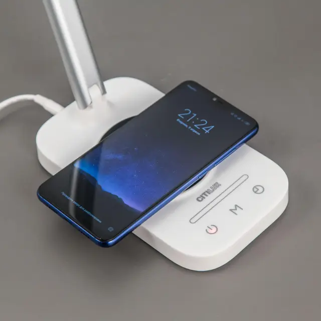 Настольная лампа Citilux CL803051 НЬЮТОН — серебряный, ракурс 6