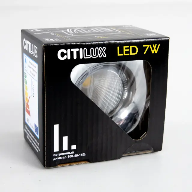 Точечный светильник Citilux CLD004NW1 ГАММА — хром, ракурс 10