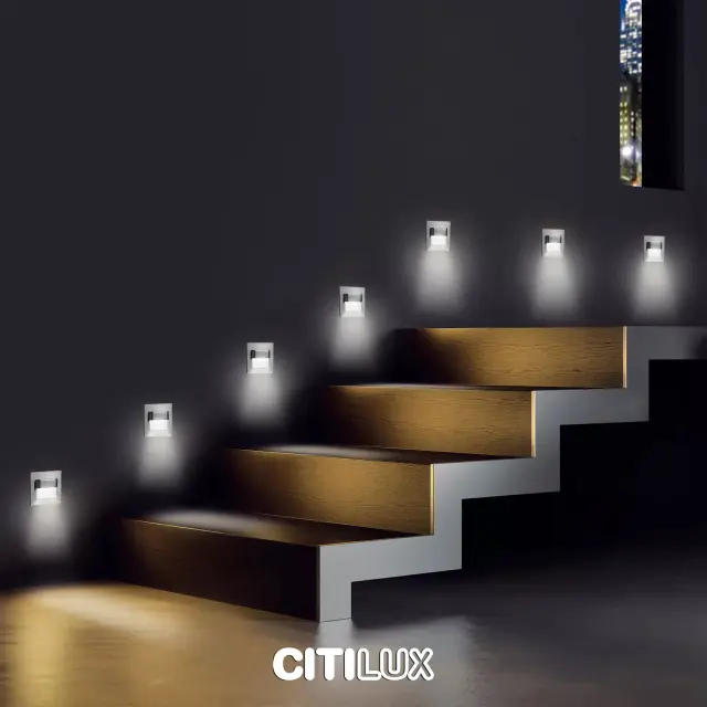 Встраиваемый в стену светильник Citilux CLD006K1 СКАЛЛИ — никель, ракурс 4