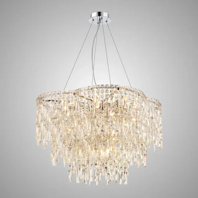 Люстра Crystal Lux ABRIL SP12 — хром, ракурс 2