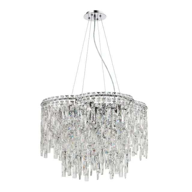 Люстра Crystal Lux ABRIL SP12 — хром, ракурс 3