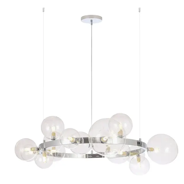 Светильник Crystal Lux AGATA SP15 V2 CHROME/TRANSPARENTE — черный, ракурс 2
