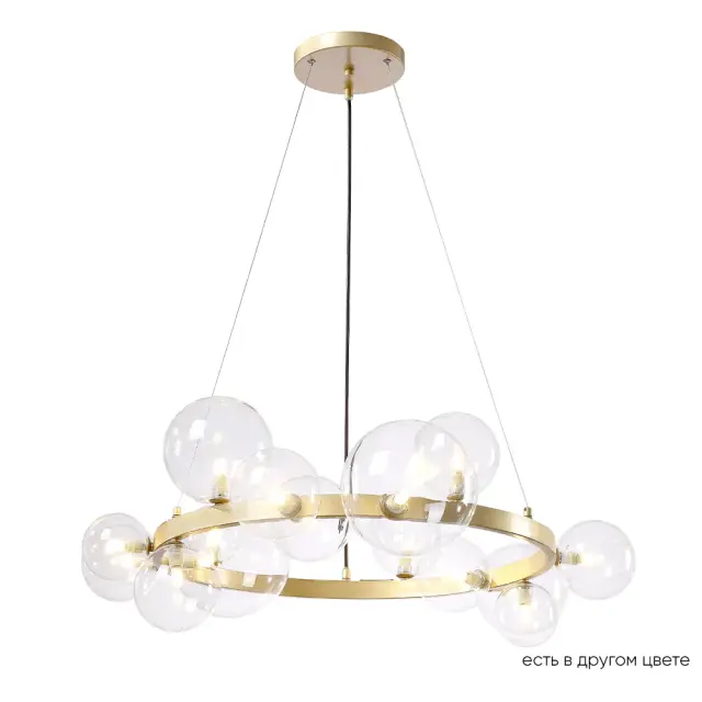 Люстра Crystal Lux AGATA SP15 V2 GOLD/TRANSPARENTE — золотой