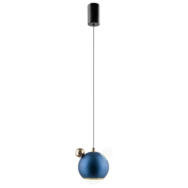Светильник Crystal Lux AMIGO SP LED BLUE — черный, ракурс 2