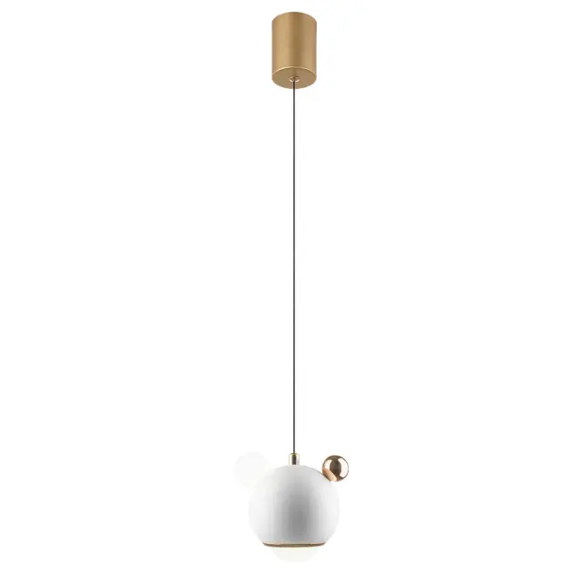 Светильник Crystal Lux AMIGO SP LED WHITE — золотой, ракурс 2