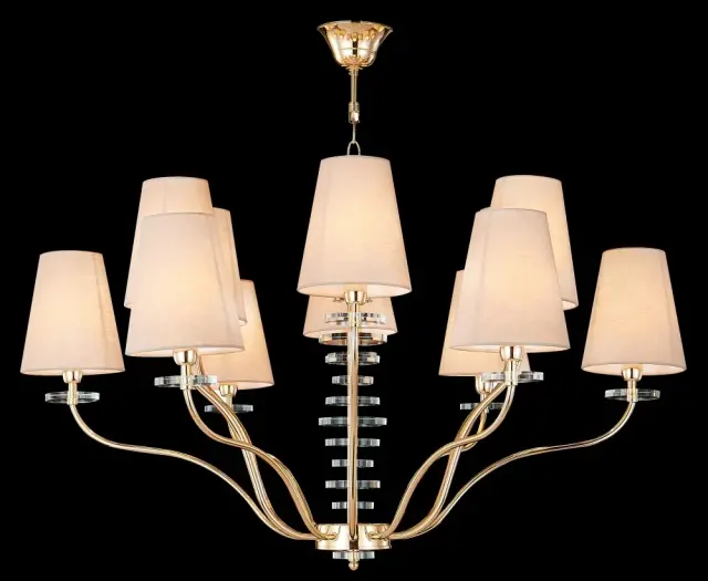Люстра Crystal Lux ARMANDO SP6+6 GOLD — золотой, ракурс 2