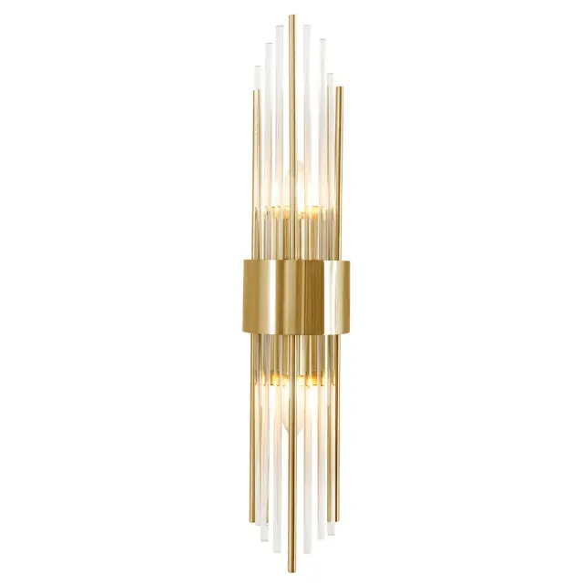 Бра Crystal Lux ATENTO AP2 BRASS/TRANSPARENTE — латунь, ракурс 3