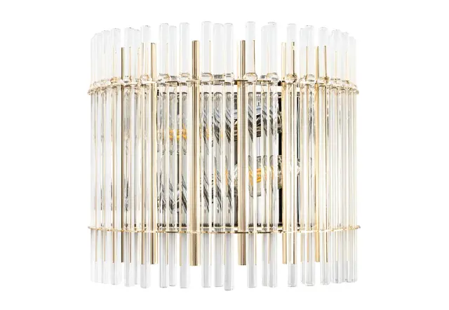 Бра Crystal Lux AURELIO AP2 GOLD+CHROME/TRANSPARENT — хром