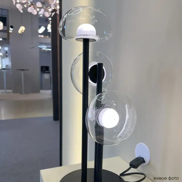 Настольная лампа Crystal Lux BOSQUE LG3 BLACK/TRANSPARENT — черный, ракурс 5