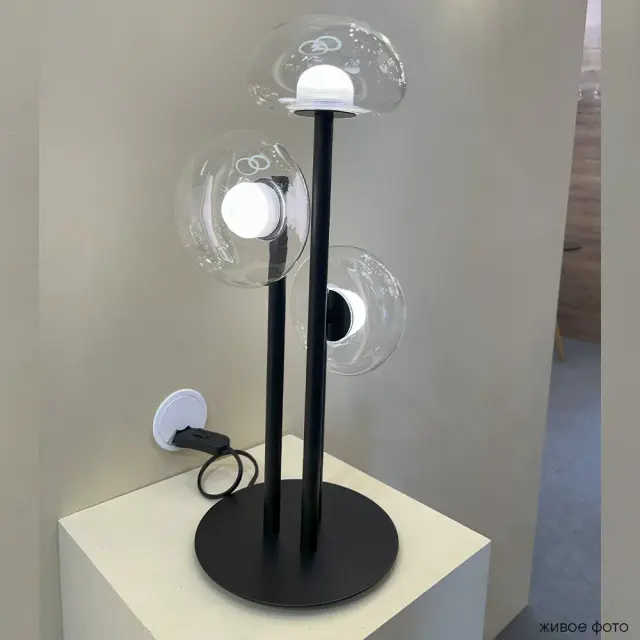 Настольная лампа Crystal Lux BOSQUE LG3 BLACK/TRANSPARENT — черный, ракурс 6
